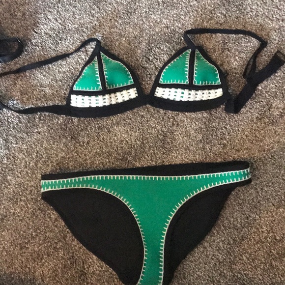 triangl green bikini